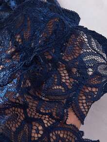 Navy Blue Lace Lingerie Set, Exquisite And Sexy - Navy Blue - View 6