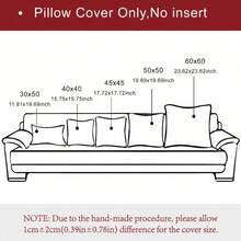 1pc Plain Cushion Cover Without Filler, Striped Velvet Square Pillowcase For Sofa, Home Decor - Army Green - View 4