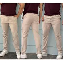 Pantalon Versátil Recto Caballero Repelente Con Bolsillos - Beis - Ver 3