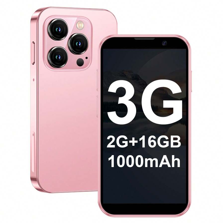 [Mini Smartphone ] Mini Phone | 3.0 Inch HD Touch Screen,  Android Phone For Students, Quad Core , Face Recognition, 2GB+16GB - Best Gift , Holiday & Birthday (Blue/Black/Pink).Phone Camera.Halloween Gift. Christmas Present. - 粉色 - 查看 1