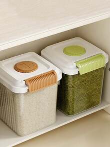 1pc米盒密封储物容器防虫收纳盒面粉家用储米桶米粮面桶碗柜防潮