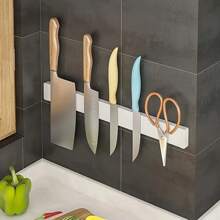 Suporte Magnético de Parede para Facas de 50 cm - Aço Inoxidável com Força Magnética Poderosa, Usado como Rack de Facas de Cozinha, Porta-utensílios - Preto Fosco