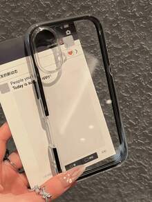 Ốp lưng TPU tối giản màu trắng hồng đen xanh dương, phong cách mạng xã hội, mềm mại, chống sốc, màu trơn, chất liệu TPU 3 trong 1 dày dặn, mềm mại, tương thích với iPhone 16 Pro/16 Pro Max/16/15 Pro Max/14/14 Pro Max/13/12/12 Pro/11/11 Pro Max/15 Pro/13 Pro/14 Plus, kiểu dáng thời trang, cảm giác cao cấp, khung màu trơn nhiều màu sắc, cá tính, sáng tạo, màu hồng trắng đen xanh dương xanh lá cây, tối giản, chống rơi, bảo vệ toàn diện, thiết kế trong suốt, quà tặng mùa xuân, sinh nhật, kỷ niệm, tiệc tùng, dành cho mẹ. - màu đen - Xem 3