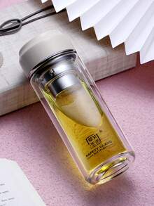 زجاجة مياه محمولة، كوب زجاجي مزدوج الجدران معزول، إبريق شاي مزدوج الجدران معزول، خيار هدية مثالي. قابل لإعادة الاستخدام ومزود بمصفاة شاي لتصفية أوراق الشاي، مصنوع من زجاج شفاف سميك عالي الجودة. مناسب للمناسبات التجارية والمنزل والسيارة أو الاستخدام في الأماكن الخارجية. سواء للمشروبات الساخنة أو الباردة - القهوة أو الحليب أو الشاي - هذا الكوب الزجاجي مريح للغاية.