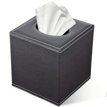 Cubierta de caja de pañuelos cuadrada - Soporte de caja de pañuelos cúbico de moda con base magnética, caja de pañuelos decorativa de PU adecuada para tocador, mesita de noche, escritorio, encimera de cocina, oficina en casa, automóvil, decoración de caja de almacenamiento, regalo festivo - Multicolor - Ver 15