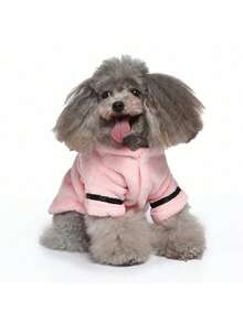 1件宠物连帽浴袍 [四季] 小狗和小猫连帽浴袍 - 3秒速干，可爱宠物睡衣和浴袍 - 彩色 - 查看 8