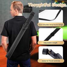 1pc Pool Cue Case, Hard Pool Cue Sleeve, Cue Stick Bag, 1 Rod 2 Holes, PU Leather Pool Cue Holder 1/2 Cue Tube 2 Holes Billiard Stick Tube Ball Bag - Multicolor - View 3