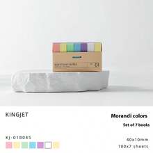 1 件 2025 新款 Kingjet 日式简约小巧便签盒、记事本、书签、索引标签 - 生日礼物、圣诞节礼物、万圣节礼物、完美礼物、收藏品 - 彩色 - 查看 6
