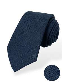 top ties Cà vạt nam giản dị hoàn hảo cho bạn bè làm quà tặng - Màu xanh hải quân - Xem 4