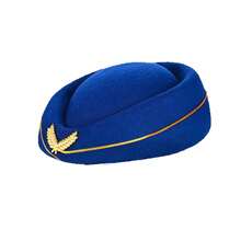 D EXCEED 1 件女士空姐帽 - 适用于航空主题活动、空乘服装派对、角色扮演聚会、舞台表演万圣节 - 彩色 - 查看 9