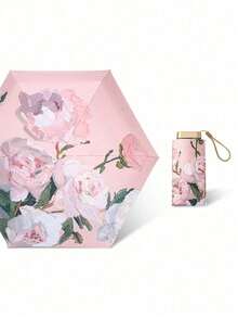 1 pièce Mini parapluie pliant, imperméable, protection UV, parapluie de voyage polyvalent, compact et portable