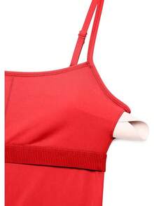 CRZ YOGA Butterluxe Monos Pantalones Cortos Deportivos Bodysuit de Una Pieza para Mujer con Tirantes Ajustables para Entrenamiento - Rojo Profundo - Ver 6