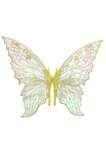 1 chiếc áo choàng hai lớp ren kiểu dáng tối màu mới, trang phục Halloween, màu đen thời trang - cánh bướm - Xem 5