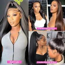 bling hair 360 Full Lace Wigs Straight Human Hair Wigs 360 Lace Frontal 30 32 Inch Transparent Lace Front Wigs Human Hair 180 Density Brazilian Human Hair Wigs Pre Plucked For Women 13x4 13x6 Straight Lace Frontal Human Hair Wigs 6x4 7x5 Glueless Human Hair Wigs Wear And Go 9x6 Lace Closure Wigs HumanHair - Natural Black - 查看 8