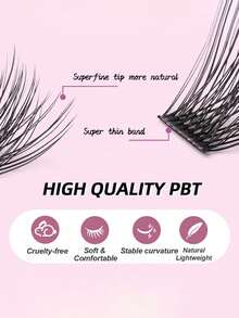 Ouye3 640 DIY D 型睫毛夹，超级睫毛延长器，适合初学者多种眼妆风格，自然、簇状、蓬松、浓密、混合风格，自粘，可重复使用，适合万圣节和圣诞节佩戴