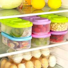 4pcs Food Storage Containers, Dual Compartment Multi-Purpose Fruit And Vegetable Fresh-Keeping Box, Portable 2-Layer Organizer For Spices, Snacks, And Fruits, Ideal For Home, Restaurants, Outdoor Camping, Parties, School Lunches, Travel, And Picnics, Insulated Lunch Boxes, Refrigerator Organizer Set, Perfect For Freezer Organization