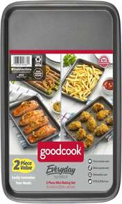 GoodCook Everyday Nonstick Carbon Steel Baking Sheet Set, 3 Pack – Small 13" X 9", Medium 15" X 10", Large 17" X 11" – Carbon Steel Cooking Pans, Cookie Sheet Bakeware Set - ColorB - 查看 6