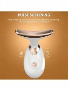 Multi-Functional Facial Massager, Anti-Wrinkle & Anti-Aging Neck Firming Device, Skin Tightening Facial Sculpting Tool, Suitable For Both Men And Women - White - View 6