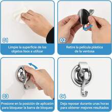 EstiloTendenciaFLYSKY Ganchos De Ventosa, 2 Piezas Ganchos Adhesivos Reutilizable Toallero Perchero, Impermeable, Potente Colgador De SuccióN, Gancho De Ventosa Sin PerforacióN, Para BañO,Toallas,Ropa,Cortina,CocinaCalidad PremiumVersióN Mejorada - bronceado - Ver 12