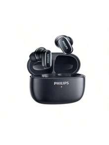 PHILIPS TAT2569 HD Bluetooth Headset With Dual Noise Cancellation, Long Battery Life, Comfortable Fit, Waterproof And Dustproof, Suitable For Office And Study Use, Blue