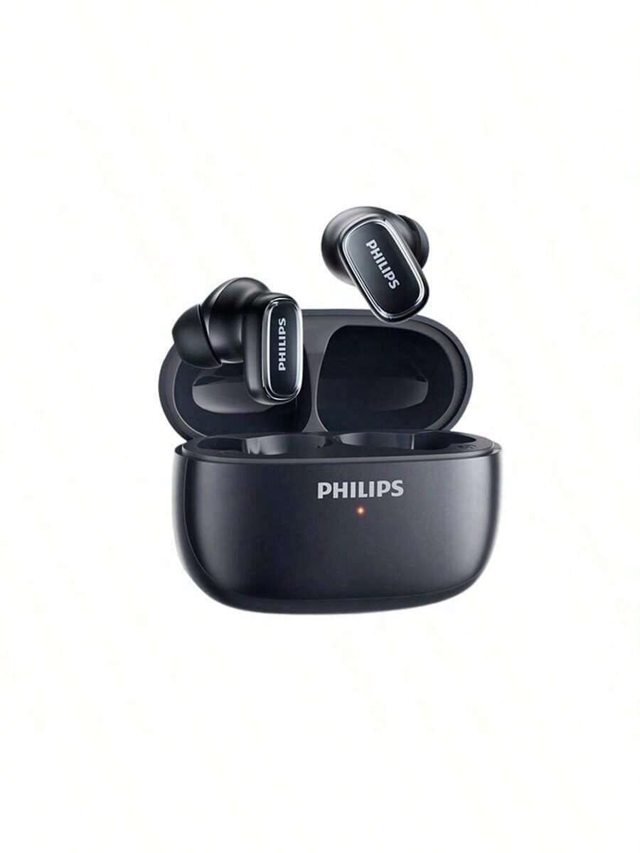 PHILIPS TAT2569 HD Bluetooth Headset With Dual Noise Cancellation, Long Battery Life, Comfortable Fit, Waterproof And Dustproof, Suitable For Office And Study Use, Blue