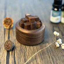 Aromatherapy Diffuser - Walnut Wood, Flameless Electric Cylindrical Desktop Decorative Ornament For Living Room, Study, And Office - Slow Release Of Essential Oils, Long-Lasting Fragrance - Black Walnut - View 10