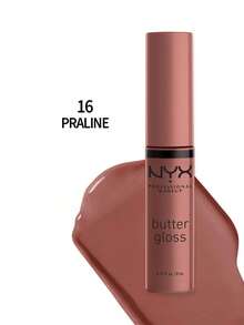 NYX 黄油唇彩 16 果仁糖 0.27 盎司/8 毫升 彩妆唇彩 唇彩 浓郁中性色调 丝滑质地 高光泽保湿配方 适合任何肤色 女朋友 妻子 母亲 朋友 生日 毕业派对 旅行 露营 户外 学校 校园旅行 节日 周年纪念 秋季 秋季 万圣节 秋季造型 - 16 Praline - 查看 2