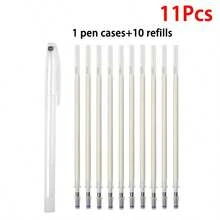 11/22/33/44Pcs 10pcs Mixed Color High Temperature Disappearing Fabric Marker Refills With 1pc Pen Case, Heat Erasable Pen, Fabric Marker, For Tailoring Sewing And Quilting Clothing, Multi-Color - Multicolor - View 18
