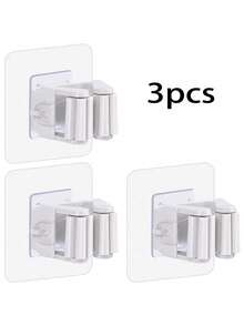 8 件装重型壁挂式扫帚架收纳架，带锁定挂钩 - 节省空间，无需钻孔，可存放扫帚、拖把、刷子 - 非常适合车库、浴室、厨房、壁橱、宿舍 - 彩色 - 查看 16