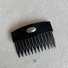 1pc Korean Fashion Inverted Hair Comb, Simple Solid Color Hair Accessory For Bangs/Flyaways, Combs, Hair Comb - Multicolor - View 6