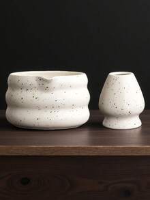 2件带嘴陶瓷碗、宋代抹茶碗、抹茶打蛋器、抹茶刷、抹茶搅拌工具套装、窑烧餐具套装、返校套装、节日礼品套装