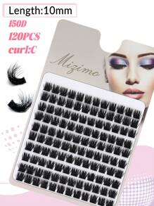 120 peças/168 peças Cílios Postiços Pretos DIY, Cílios Falsos de Vison 150D, Cílios em Cachos Grossos, Extensão de Cílios em Cachos com Enrolamento C/D, Cachos de Cílios, Cílios Individuais, Cílios, Cílios Falsos