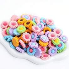5 piezas/20 piezas Pegatinas de resina 3D de flores de girasol y margarita coloridas, manualidades de resina DIY, Navidad, fiesta, regalos pequeños, accesorios decorativos, al por mayor - Scrunchies para el cabello/Imanes para el refrigerador/Pinzas para el cabello/Decoración de fundas para teléfonos/Collares para mascotas/Dijes