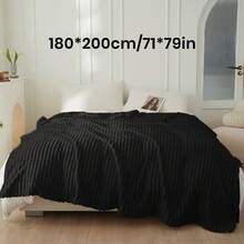 1pc Throw Blanket, Bedding, Cozy And Warm Blanket, Lightweight Soft And Comfortable, Solid Color Series, Minimalist And Stylish Design, Suitable For Sofa, Bedroom, Living Room, All-Around Comfort, Travel Use, Nap Blanket, Reference Size Image, Multiple Sizes Available, Machine Washable, Autumn Decor, Room Decor, Back To School, School Supplies