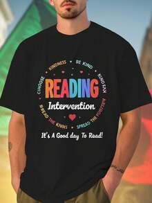 T shirt uomo Reading Intervention Choose Kindness Be Kind Fun Spread The Kindness Spread The Love It s A Good Day To Read maglietta casual estiva idea regalo moda novità   online