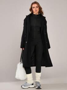 NcmRyu 1 Set Damen Einfarbiges Figurbetontes Dehnbares Sportbekleidung Langarm Oberteil und Hose Aktivbekleidung Set