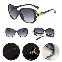 3PCS Women's Oversized Square Frame Fashion Glasses, Y2k Personality Festival Accessory In Purple Beach Accessories For Women Glasses Shades Basics Fall Winter Women Outfits Clothes Business Casual Gifts Leopard - 彩色 - 查看 2