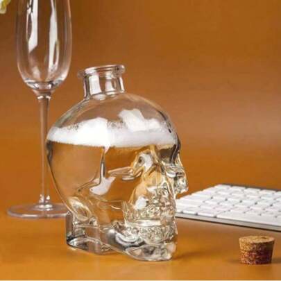 Licorera Cristal Cráneo Calavera Botella Decantador 800ml Bar Bebidas Alcohol Cristalería Original Decoración Elegante Licor Botella Vodka Whisky Regalo Para Fiesta Moderna Contenedor