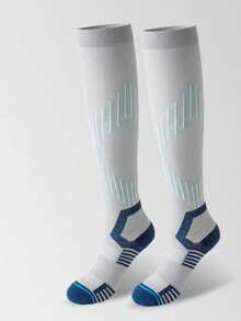 1 Pair Thick Winter Ski Socks, Sports Socks, Tall Socks, Casual Socks, Yoga Socks, Durable For Leisure, Outdoor Sports, Hiking, Skiing