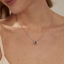 1pc Customized Photo Projection Necklace, Angel's Tear Stainless Steel Pendant With Personalized Photo Inside, Mother's Day Gift - Horseshoe - View 5