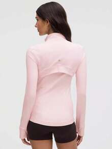 Define Jacket Nulu-For Yoga Gym Running-Sweat-Wicking-Yoga-All Seasons Sport-Spring/Summer-Autumn/Winter-Back To School - Màu hồng/vàng/vàng hạnh phúc - Xem 3