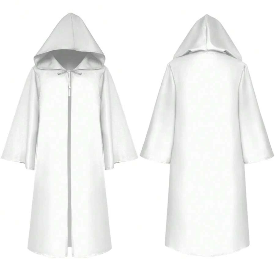 Carnival Halloween Festival Party Cosplay Costume, 2025 New Cosplay Costume Cosplay Grim Reaper Cloak Medieval Cloak, Stage Performance Costume Halloween - 星戰披風-白色 - 查看 1