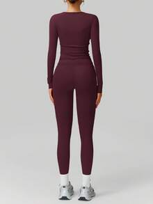 NcmRyu 1 套女式弹力紧身骑行服、舞蹈服、健身服、瑜伽运动服