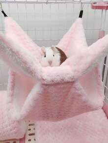 3pcs Sugar Glider Double-Layer Hammock, Ferret Hideaway Tunnel House, Pet Mat Combo Set, Suitable For Small Pets Like Sugar Glider, Hamster, Rabbit