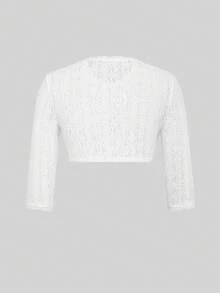 ii Damska koronkowa bluzka Dirndl, kostium na Oktoberfest, koronkowe topy, tradycyjny bawarski kostium, niemiecki krótki top, Halloween - Biały - Zobacz 2