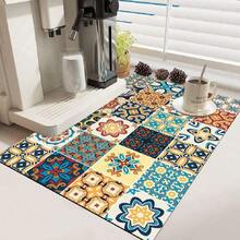 Ein Boho-Stil bedruckter Abtropfmatte mit personalisierten Mustern. Die neue saugfähige Küchen-Abtropfmatte hat eine farbbeständige Oberfläche mit weichem und angenehmen Griff. Maschinenwaschbar für einfache Reinigung.