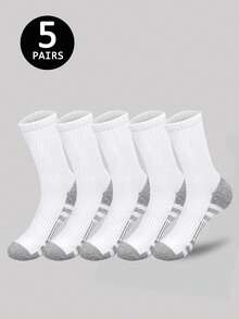 2/5/10/20 Pairs Of Men's Striped Print Mid-Calf Socks, Spring And Summer Set, Casual And Comfortable Socks, Suitable For Daily Wear, Simple Men's Socks Suitable For All Seasons, Sports Simple Style Mid-Calf Socks, Fall