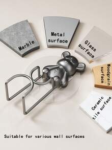 1 Gancho plegable para colgar en la pared, resistente a la oxidación - Sin necesidad de taladro, ahorra espacio, estante orgánico para toallas, cestas, etc. en el baño, diseño de almacenamiento moderno para el baño, gancho práctico