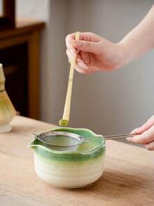 2件带嘴陶瓷碗、宋代抹茶碗、抹茶打蛋器、抹茶刷、抹茶搅拌工具套装、窑烧餐具套装、返校套装、节日礼品套装