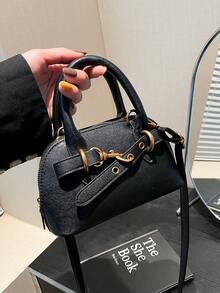 Autumn And Winter High-End Mini Crossbody Bag, New Fashionable Commuting Handbag, High-End Texture Bowling Bag. - Multicolor - View 6